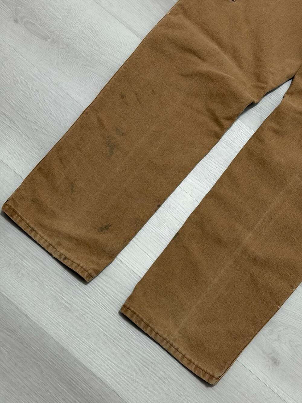 Carhartt Flame Resistant (FR) Brown Duck Canvas Carpenter Work Pants 32x32 - Picture 4 of 14